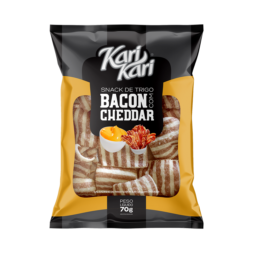 Snack de Trigo Bacon com Cheddar